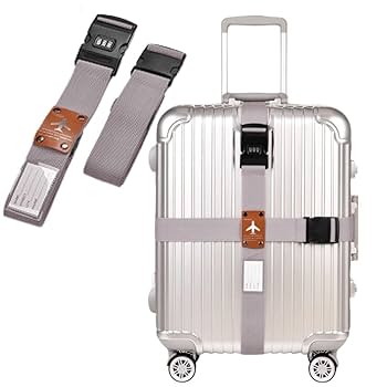 Amazon.co.jp: I'm so happy スーツケースベルト 鍵付き 十字型